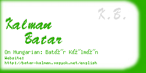 kalman batar business card